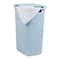 Mind Reader 60L Hamper Laundry Basket with Cutout Handles, Baby Blue